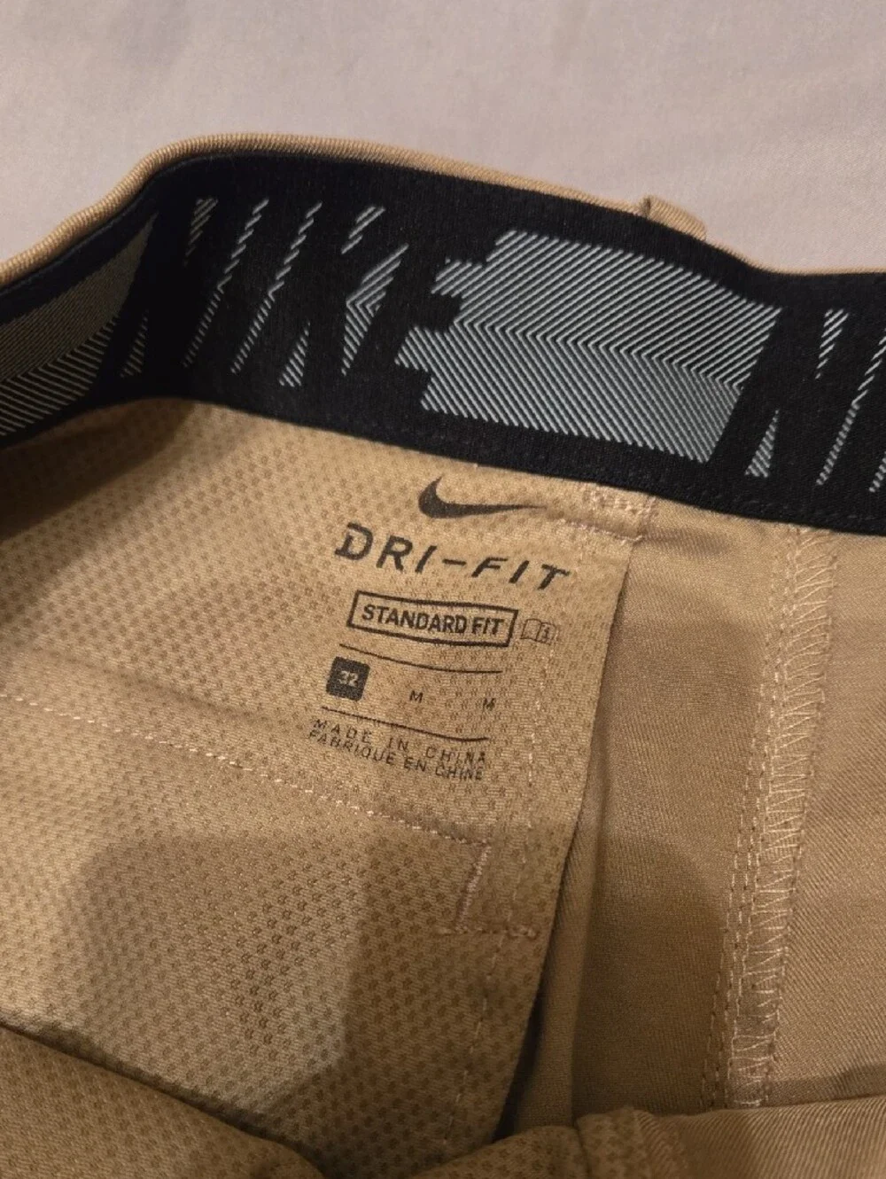 Nike Men’s Tan Flat-Front Shorts